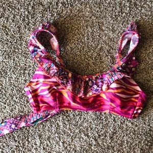 Swim top adjustable straps